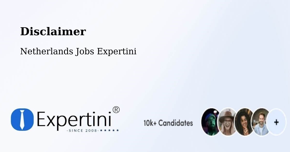 Disclaimer – Elshout - Netherlands Jobs Expertini
